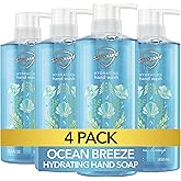 Safeguard Liquid Hand Soap, Micellar Deep Cleansing, Washes Away 99% Bacteria, Made with Natural Moisturizers, Enriched with Skin Conditioners, PH Balanced, Ocean Breeze Scent 15.5 oz (Pack of 4)