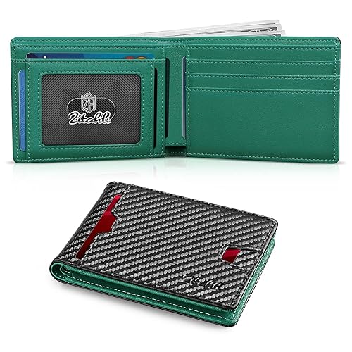 Zitahli Mens-Wallet-Slim-Leather-RFID Blocking Wallet for Men Minimalist  Bifold Credit Card Holder with Gift Box in Oman Whizz Wallets
