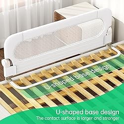 UPGOGO Folding Bed Rail for Toddlers,Baby Bed Rail
