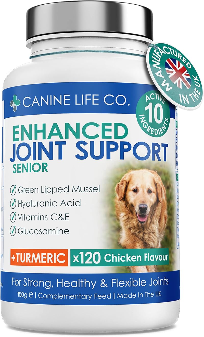 Canine Life Co Senior Enhanced Hip & Joint Support 120 Chewable Tablets UK