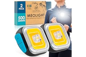 APACE VISION MEOLIGHT 500 Lumen Light for Running, Dogs, Walking - Wearable Flashlight Chest LED Safety Light for Dog Collars, Bike Tail Lights, Hiking, Camping - Reflective Accessories (2X Meolight)
