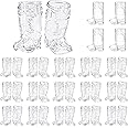 SAIAOKJ Cowboy Boot Shot Glasses,36 Pcs 1 Oz Mini Plastic Boot Shot Glass, Reusable Plastic Boot Cups for Cowboy Cowgirl Western Theme Party Supplies Bachelorette Birthday Party Favors(Clear)