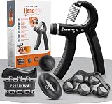 PORTENTUM Hand Grip 6-Piece Set Adjustable Hand Strengthener Grip Ring Stress view 1