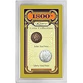 American Coin Treasures 1800's Rare Penny and Nickel Genuine United States Coin Collection in Sonically Sealed Acrylic