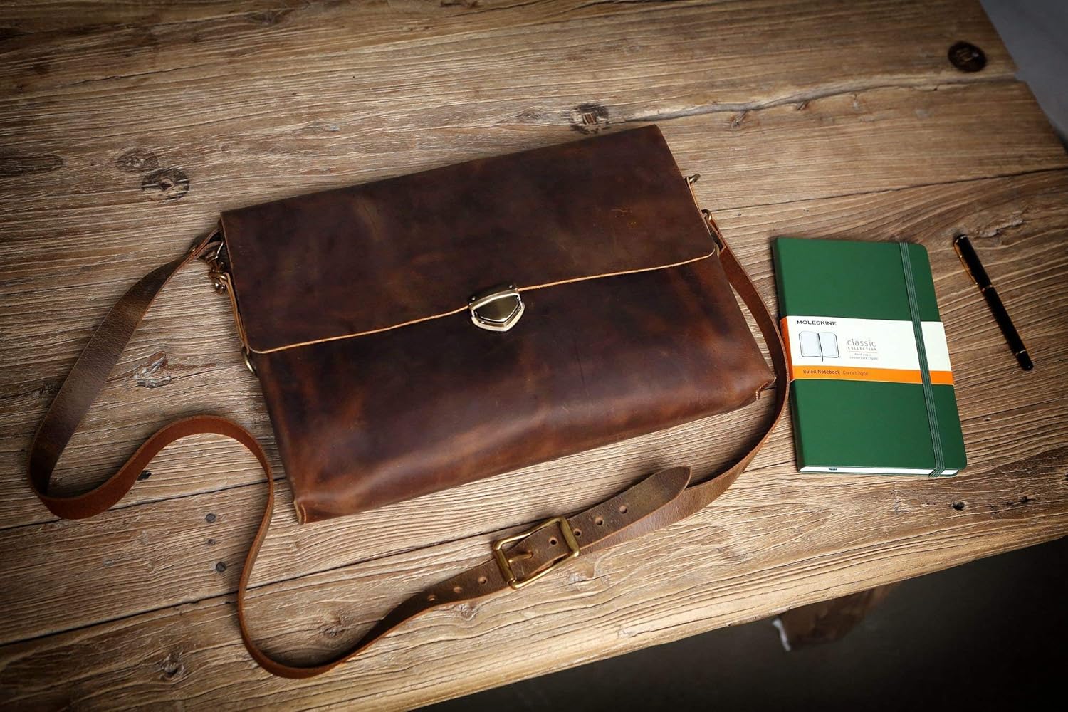 leather document bag mens