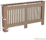 Vida Designs Chelsea Radiator Cover Unfinished Large Modern Vertical Slat MDF view 8