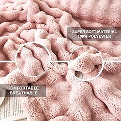 PU MEI Pink Throw Blanket, Fluffy Soft Blankets