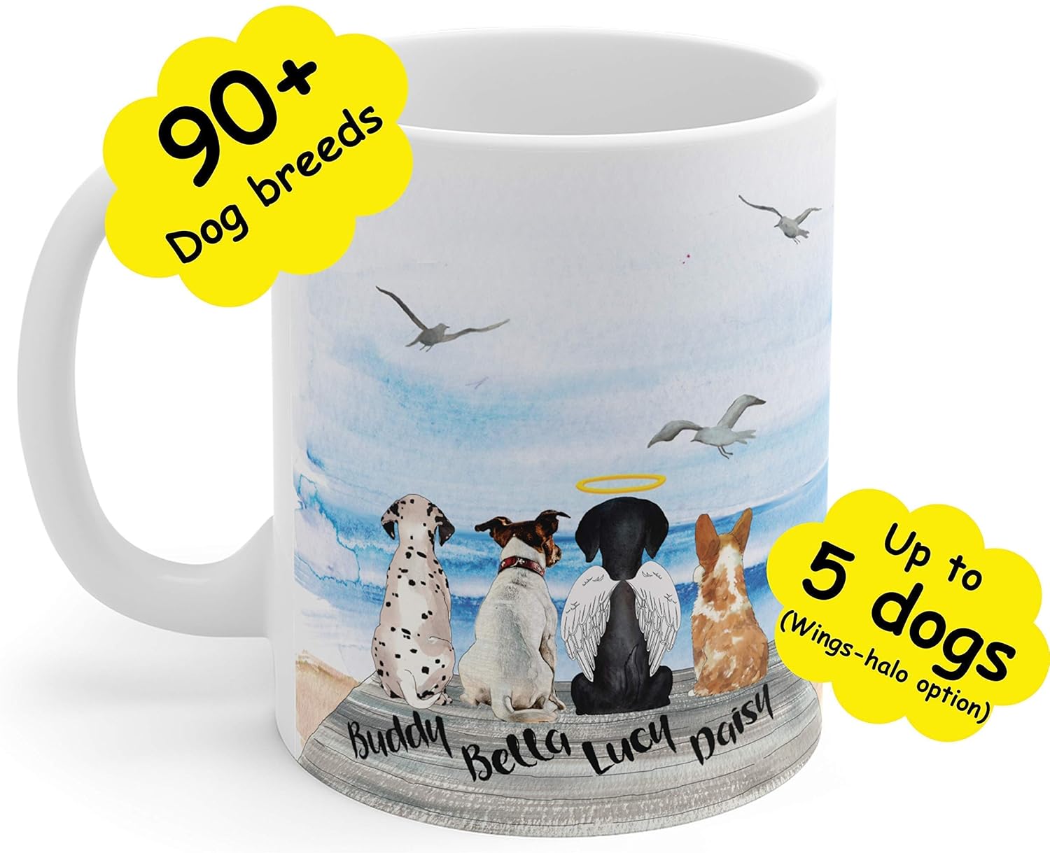 Personalized Dog Mug Customizable Pet Name