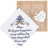 W&F GIFT Embroidered Wedding Handkerchief - Mom, Dad, New Mom, New Dad & Grandma