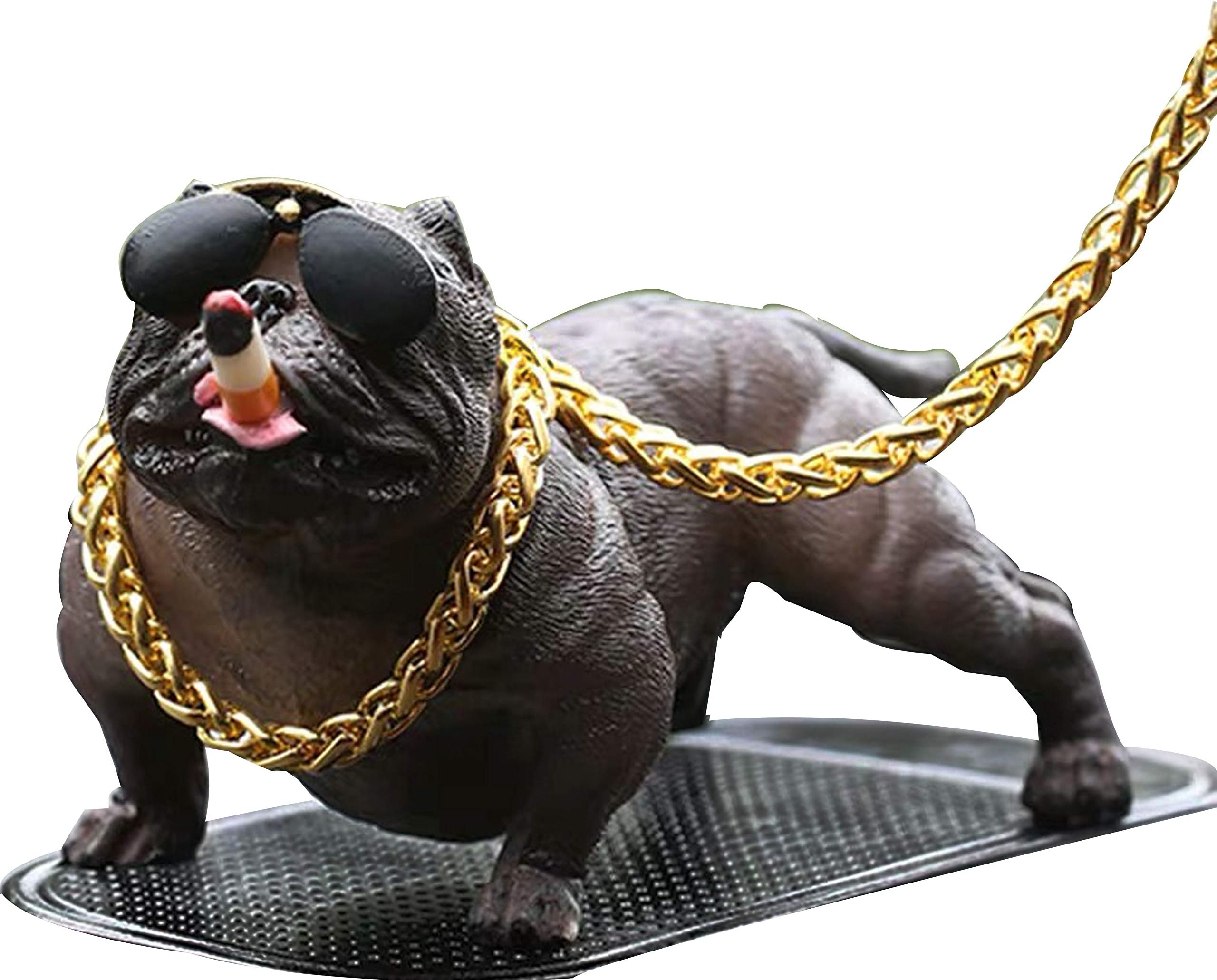Hoois Car Interior Display Decoration Car Dashboard Ornament Car Home Decor Car Ornaments American Bully Figurine(Gray Bully)