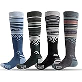 OutdoorMaster Merino Wool Ski Socks for Men & Women, Unisex Thermal Winter Warm Snowboarding Socks for Cold Weather