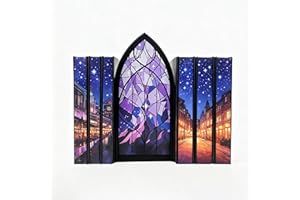 TwoDays Fantasy Inspired Book Nook - City of Starlight Bookshelf Decor for Book Lovers, Booktok Merch Gifts for Bookish, Romantasy Library Room Decor