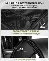 OutdoorMaster Padded Golf Travel Bag with Reinforced Wheels 900D Oxford view 3