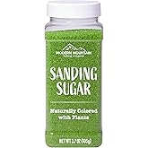 Green Sanding Sugar (3.7oz) Naturally Colored with Plants, No Artificial Dyes, Dye Free Christmas Sprinkles, Green Sugar Sprinkles, Perfect for Christmas Cookies, Non-GMO Sourced, Verified Gluten Free
