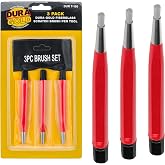 Dura-Gold Fiberglass Spot Scratch Brush Pen Tool, Pack of 3 - Clean, Sand | Scuff Surfaces, Remove Rust &amp; Corrosion, Prep Sanding Auto Paint Scratches for Painting - Polish Metals, Cleaning Electronics