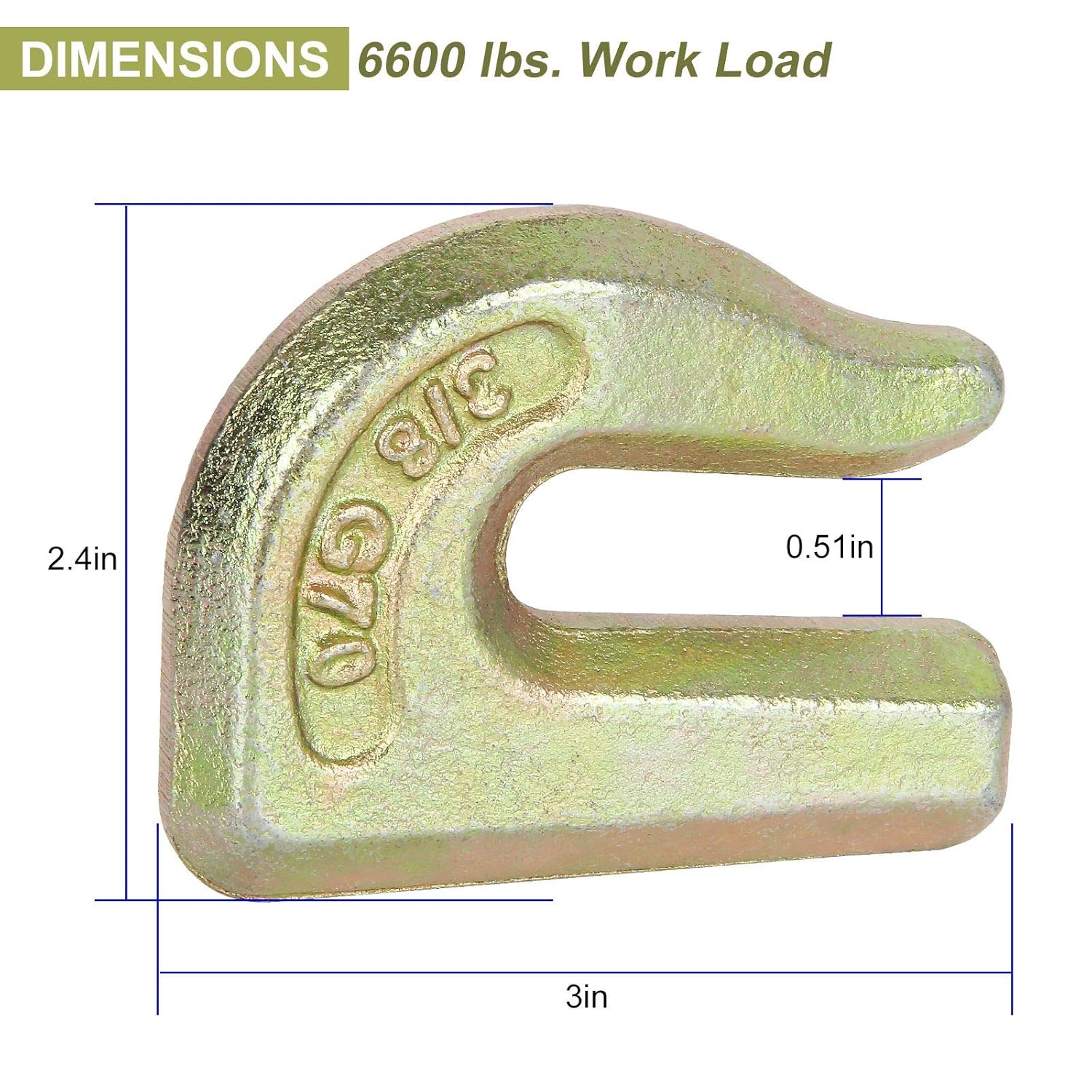 Heavy Duty Grade 70 Grab Chain Hooks Tractors Loader Bucket UTV
