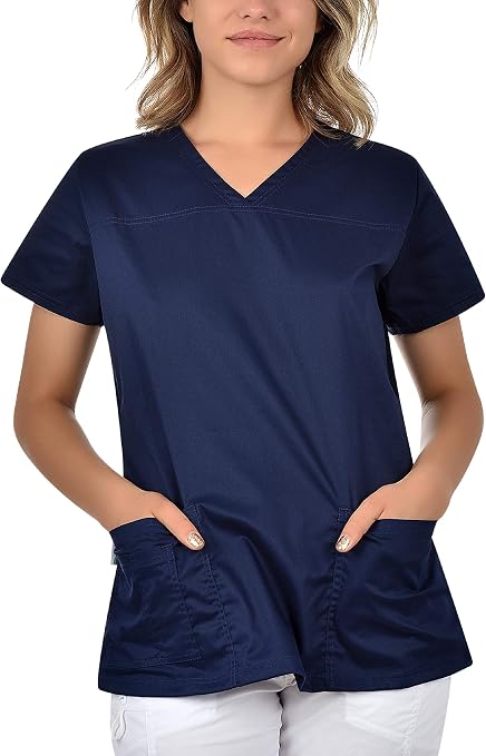 B-well Carina Blouse Médicale Femme Motif Boutons 3 Poches - Manches Courtes