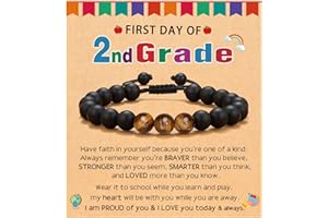 UNGENT THEM Mens Natural Stone Bracelet - Anniversary Graduation Birthday Father's Day Easter Christmas Valentine's Day Gifts for Son, Dad, Brother, Nephew, Lover