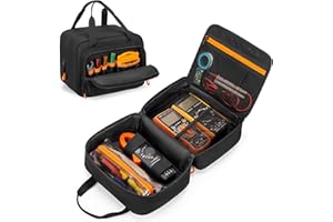Rexmica Carrying Case Compatible with Klein Tools 80101/ ET310 AC Circuit Breaker Finder, Home Tester Kit Storage Bag for Digital Multimeter, Clamp Meter or Other Electrical Test Tools (Bag Only)