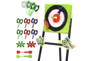 Axe Throwing Game for Backyard with Bristle Target & 12 Throwing Axes Set, Indoor & Outdoor Games for Adults, Kids & Family, 