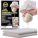 Sufaniq Cheesecloth, Grade 90 (9 Sq Feet), 100% Pure Cotton Reusable Cheese Cloths for Straining, Unbleached Ultra Fine Chees