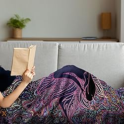 Ambesonne Psychedelic Throw Blanket, Colorful