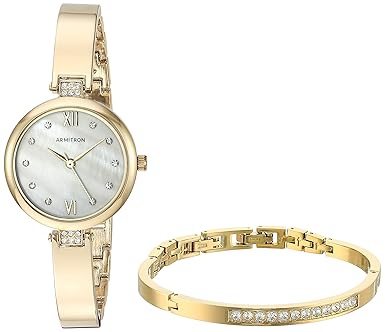 armitron gold watch womens