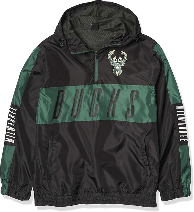 Ultra Game NBA Mens Quarter Zip Hoodie Windbreaker Jacket