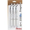 Pentel EnerGel Inspire Peace/Trust/Smile, (0.7mm) Medium Line, Black Ink, Pack of 3 (BL77INSPBP3M)