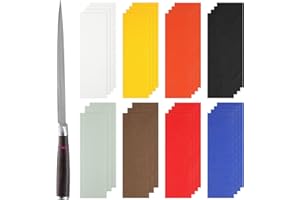 Kathfly 30 Pieces G10 Spacer Sheets 6.3 x 1.97 x 0.04 Inches Multicolored Knife Scale Liner Material Handle Liner Spacer Material for Knife Scales Making Supplies Tool Kit, 8 Colors
