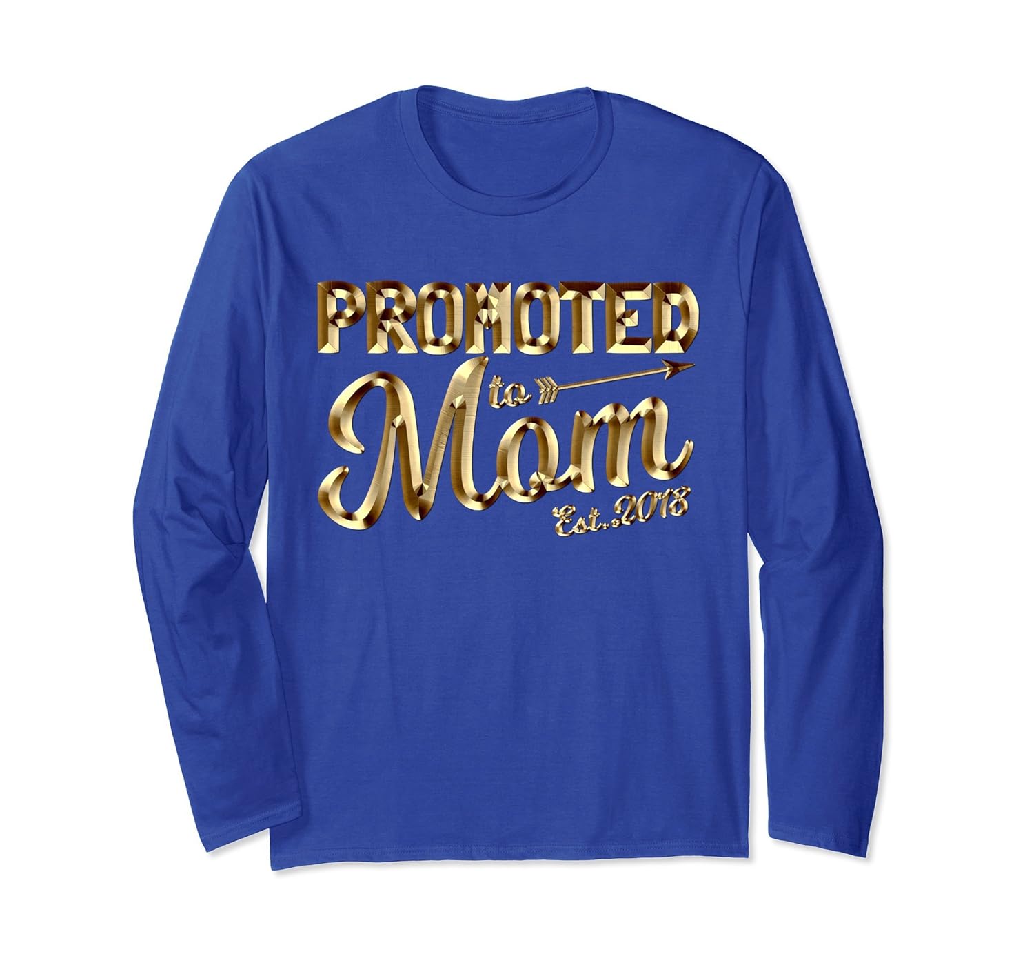 Promoted To Mom Est. 2018 Long Sleeve Gender Reveal Gift-anz