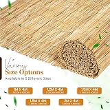 FlickBuyz Bamboo Natural Garden Peeled Reed Fence 1M x 4M view 2