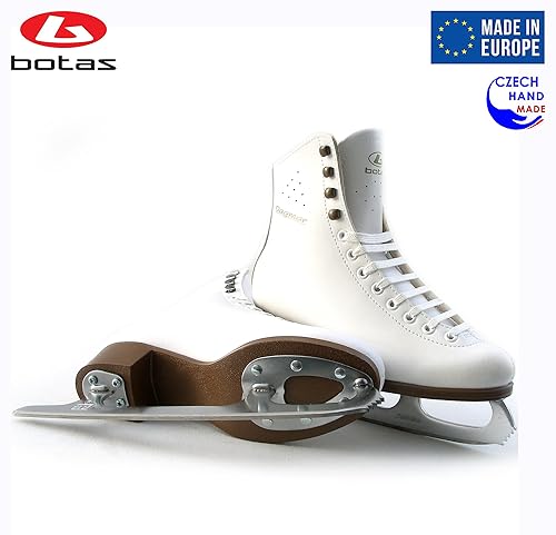 BOTAS Figure Ice Skates For Women & Girls – Models 325/829/326, Sabrina Blades, White, Made In Czech Republic