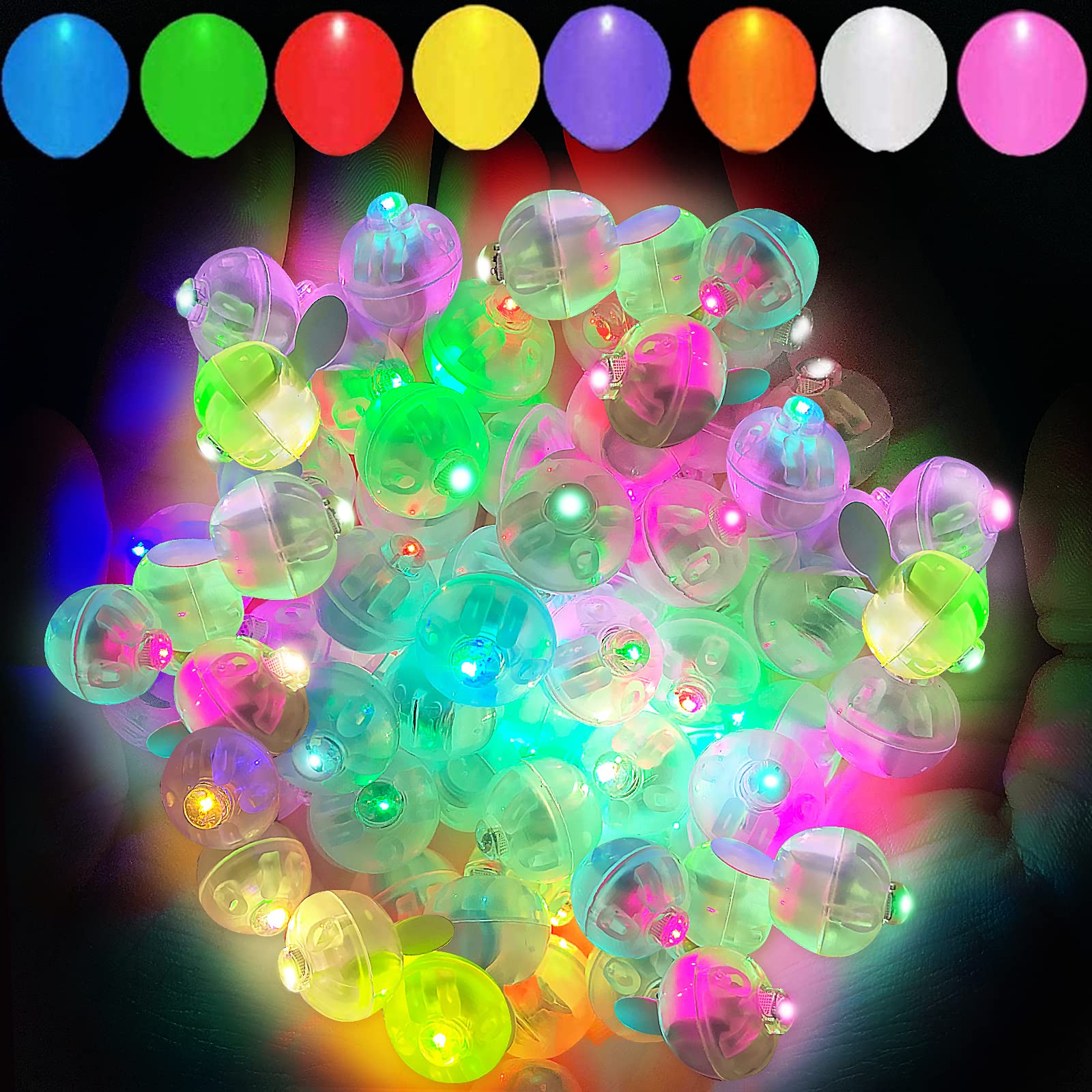 Photo 1 of Aogist 100pcs Mutilcolor Balloon Lights, Long Standby Time Waterproof Mini Ball Light, Round LED Flash Lamp for Paper Lantern Balloon Party,Wedding,Birthday,Festival,New Year and Christmas Decorative