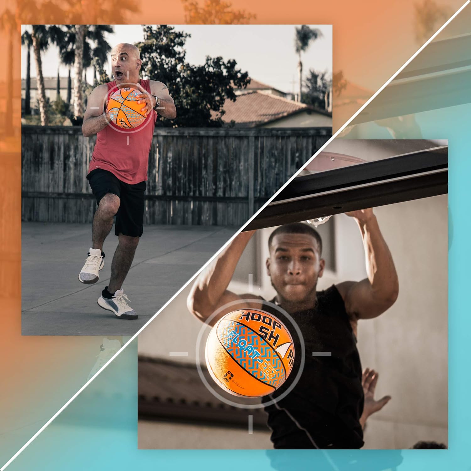 Fun Knuckles Float-EEZ Basketball Pack of 2 - for Indoor/Outdoor Games & Water Sports - air Pump Included - Great for Pool Hoops: Sports & Outdoors