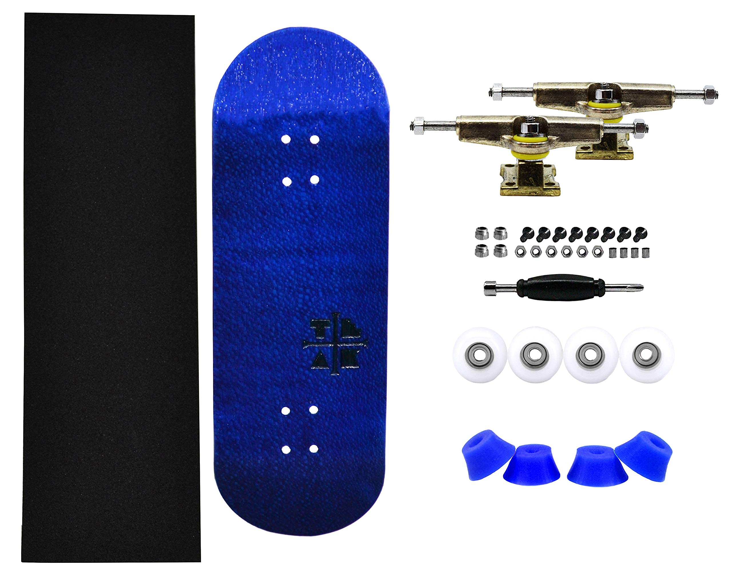 Teak Tuning 32mm Prolific Complete Fingerboard - Color Deisgn Options | 32mm x 97mm Handmade Maple Wood Deck | Pro Board Shape | Polyurethane Bearing Wheels | O-Ring Tuning