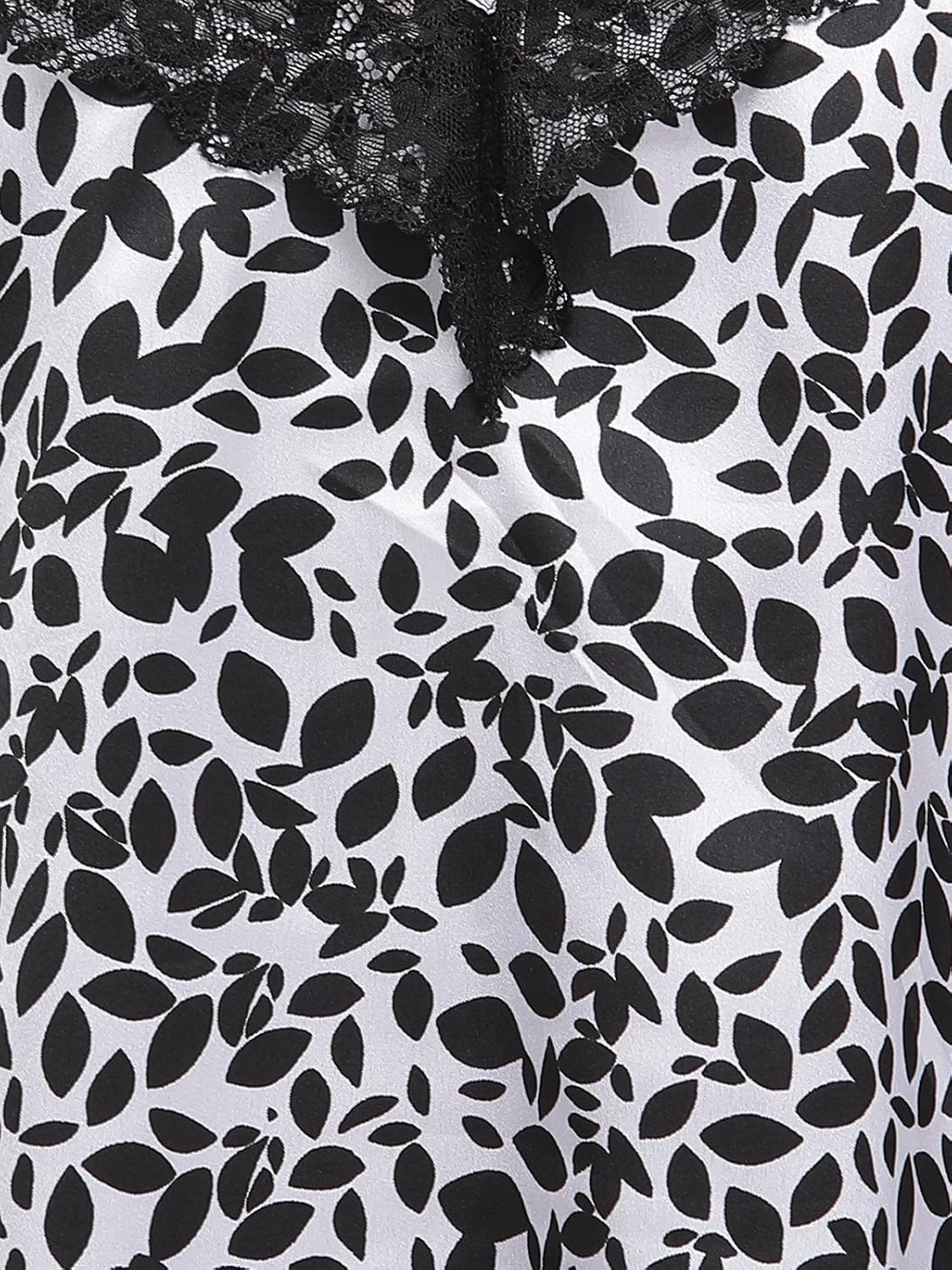 clovia women's satin printed spaghetti top & shorts set