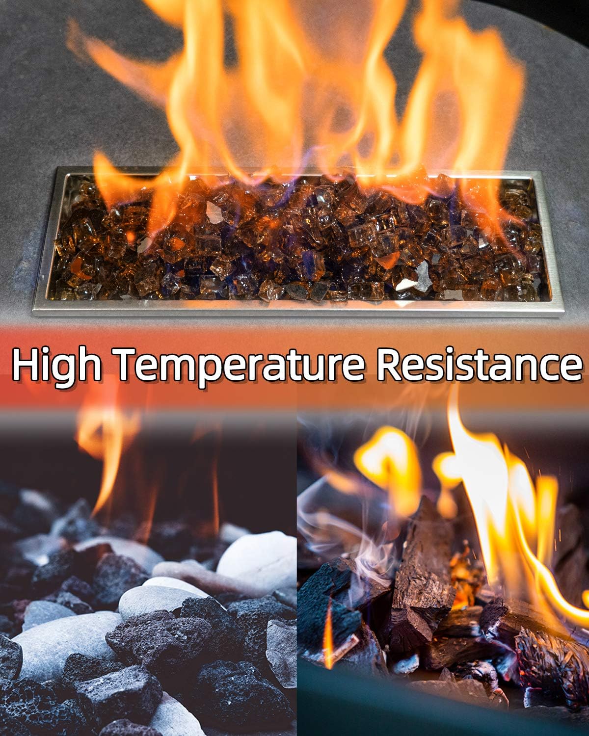 red ember 28 in clarksville propane campfire fire pit on Amazon Com Future Way 20lb Reflective Fire Pit Glass 1 2 Inch Fire Rocks For Propane Fire Pit Fire Table Fireplace Copper Garden Outdoor