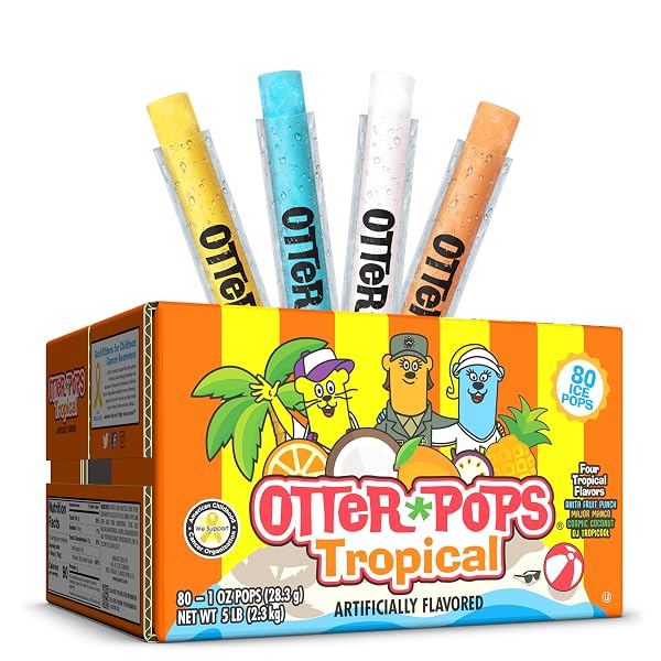 OTTER POPS, TROPICAL ASSORTED FREEZER POPS, 1OZ FREEZE...