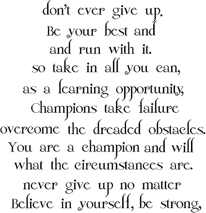 Decords Croire En Vous Meme Escalier Vinyle Autocollant Auto Motivation Amour Maison Wall Art Vous Citation Sticker Maison Etre Famille Do It Endurance Signe Fort Amazon Fr Cuisine Maison