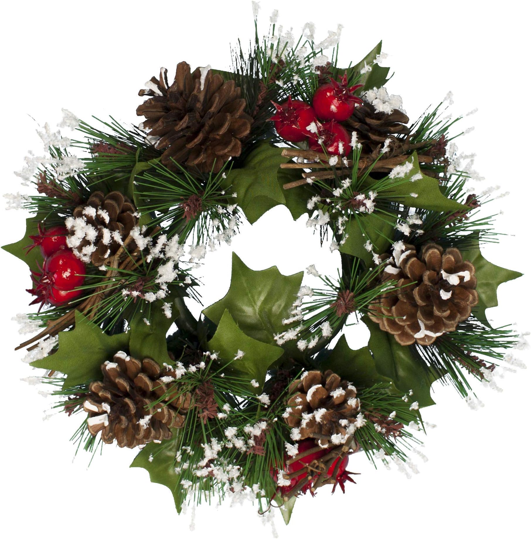 Holiday Essentials Christmas Candle Wreath