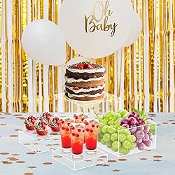 Buffet Risers Set of 8 Acrylic Cube Display Stands