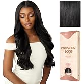 Sensationnel Crowned Edge Widow's Peak Lacewig-Wavy 26 Inch, 1 JETBLACK | 13x5, HD Lace Frontal, Synthetic, Glueless, Pre-Plu