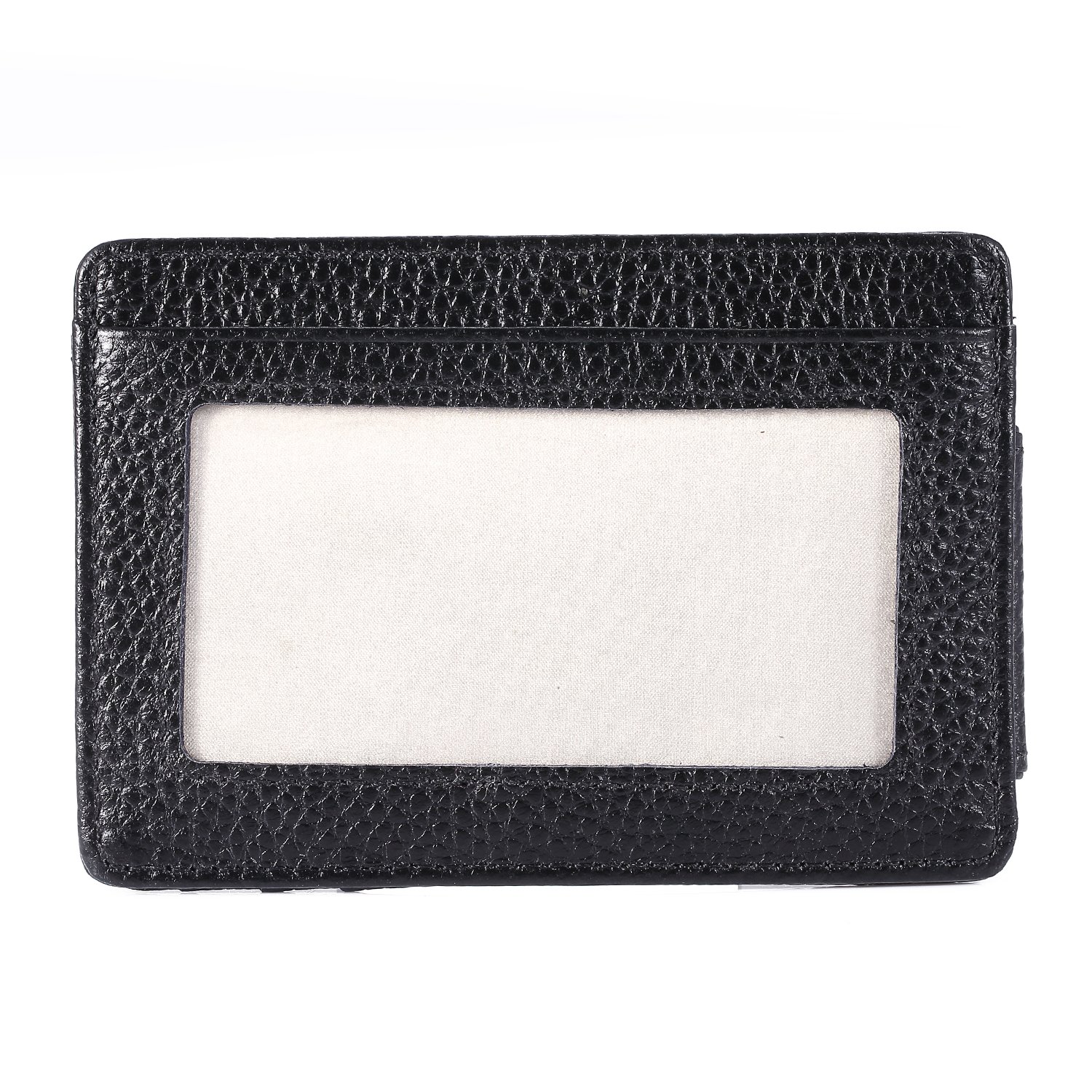 IVESIGN Slim Front Pocket Wallet RFID Blocking Money Clip Magnet Thin Credit Card Holder (Black)