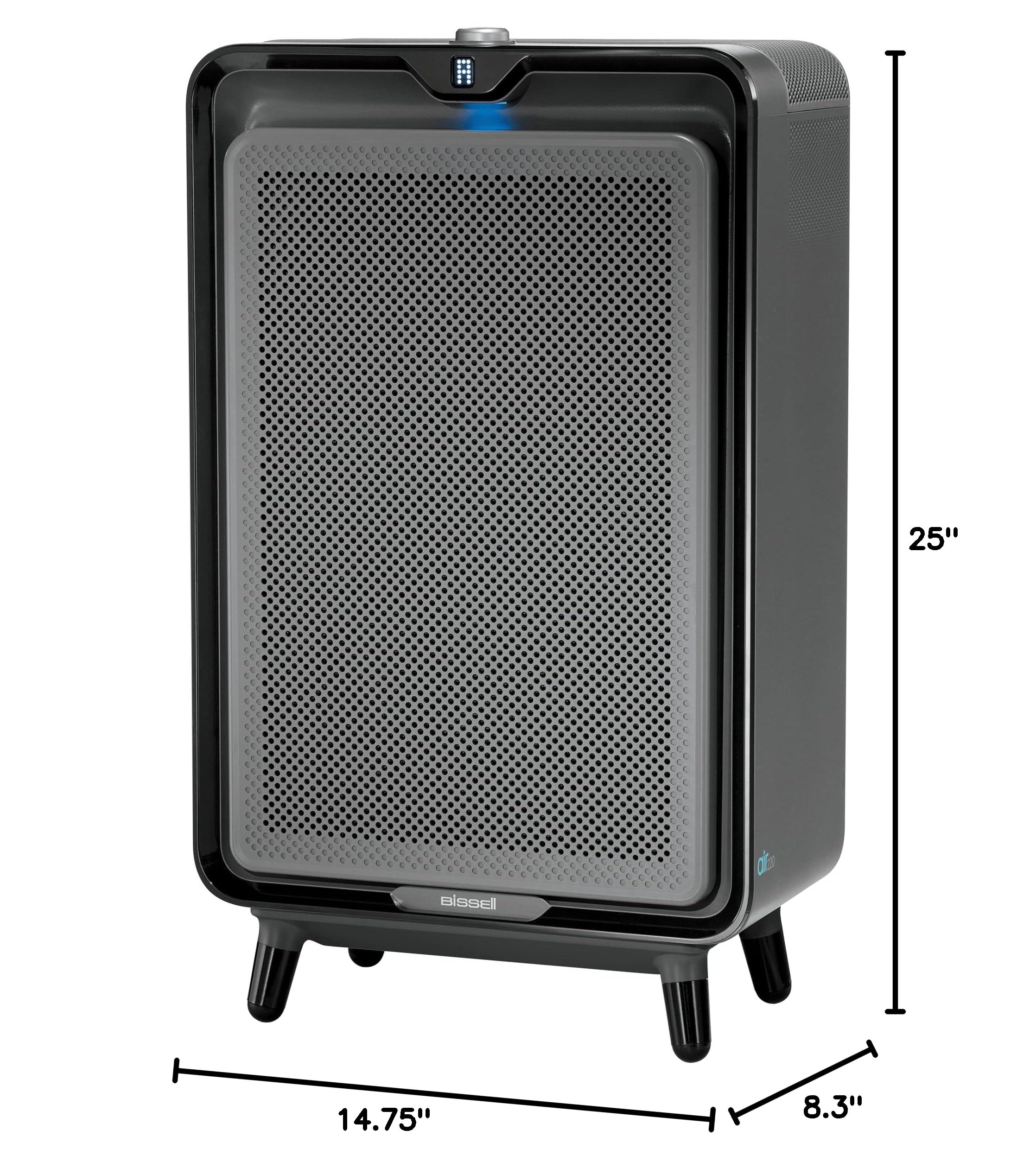 BISSELL air220 Smart Air Purifier with High Efficiency and Carbon Filters for Large Room and Home, Quiet Bedroom Air Cleaner for Allergies, Pets, Dust, Dander, Pollen, Smoke, Odors, Auto Mode, 2609A