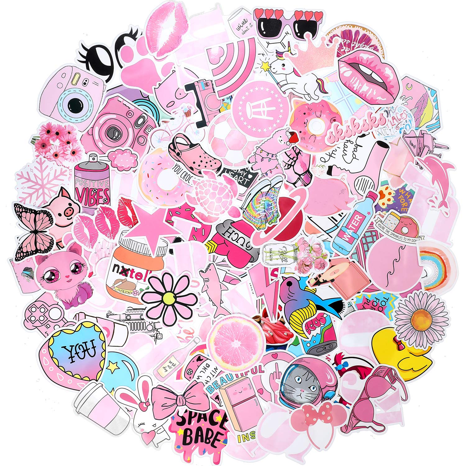 hydro flask pink stickers