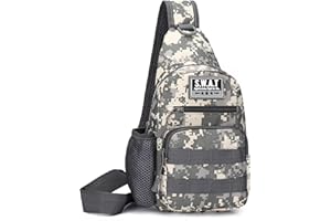 HIFLYER Sling Bag for Men Cross Bag for Men, Chest Pack for Men Shoulder Bag for Men, Tool Backpack Athletic Trainer Bag (Air Camo)
