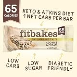fit bakes 65 Calorie Keto Cookies & Cream Mini Bars 12x19g view 2