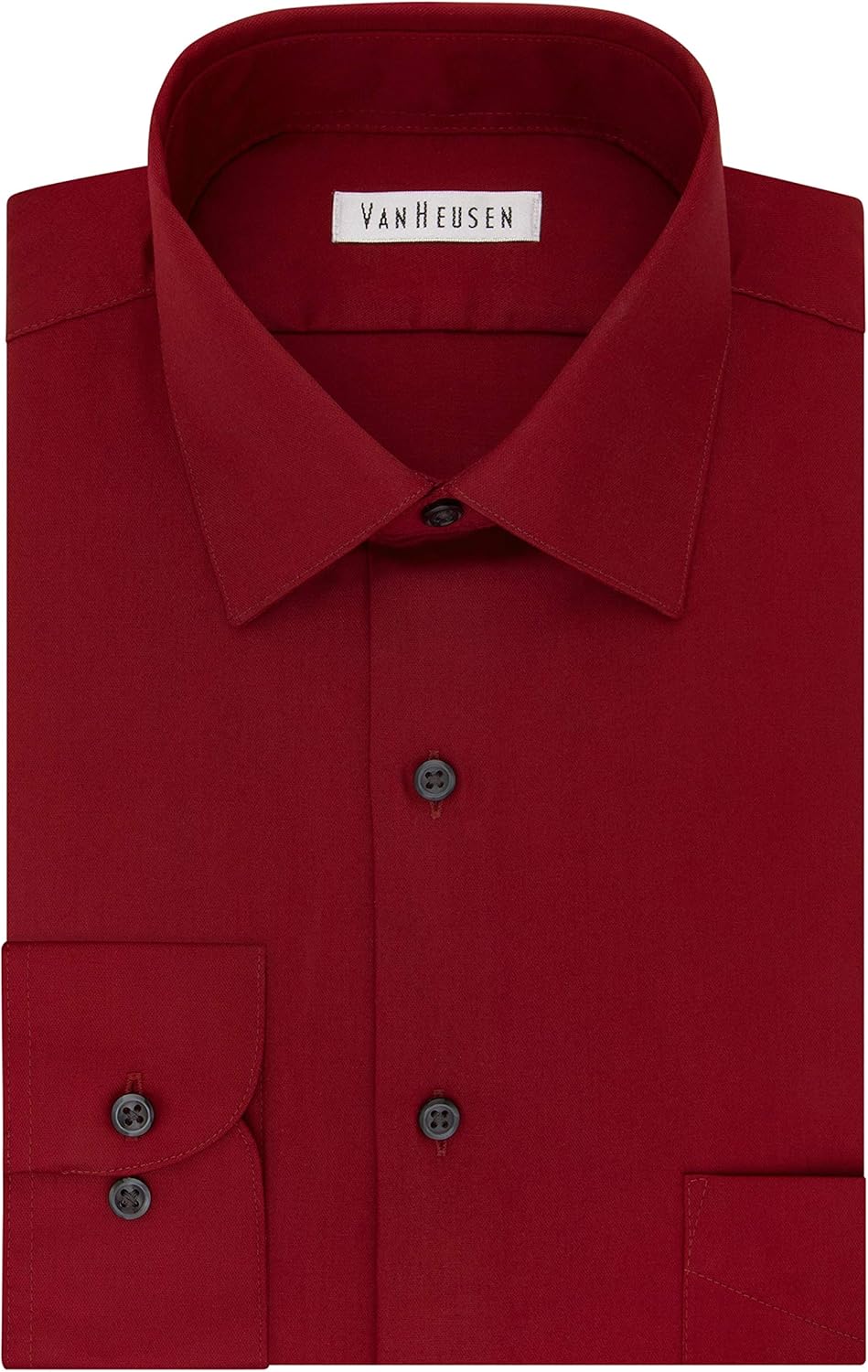 Van Heusen Men's TALL FIT Dress Shirts Lux Sateen Stretch Solid (Big and Tall): Clothing