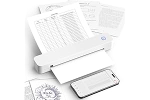 KNAON Bluetooth Thermal Printer, Portable Printer Wireless for Travel, Home, Office&School – Supports 8.5" x 11" US Letter, A4 & A5 Thermal Paper, Inkless Printing, Compatible with iOS, Android&Laptop